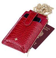 Сумочка для телефона Narvin 9244-N.Croco Red